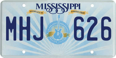 MS license plate MHJ626