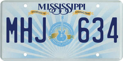 MS license plate MHJ634