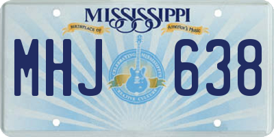 MS license plate MHJ638