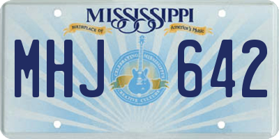 MS license plate MHJ642