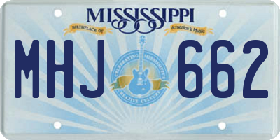 MS license plate MHJ662