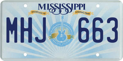 MS license plate MHJ663