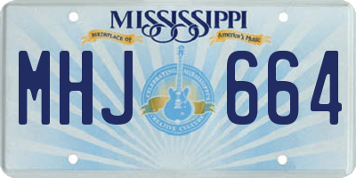 MS license plate MHJ664
