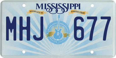 MS license plate MHJ677