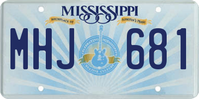 MS license plate MHJ681