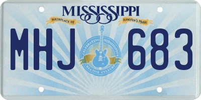 MS license plate MHJ683