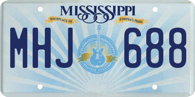 MS license plate MHJ688