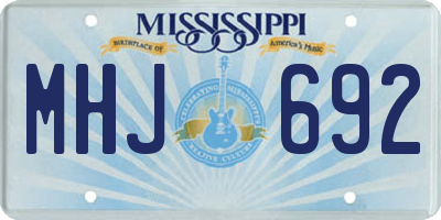 MS license plate MHJ692