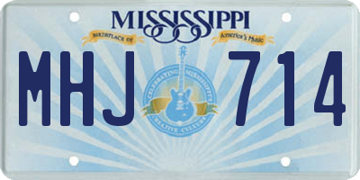 MS license plate MHJ714