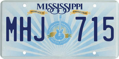 MS license plate MHJ715