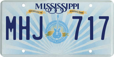 MS license plate MHJ717
