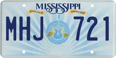 MS license plate MHJ721