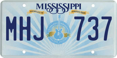 MS license plate MHJ737
