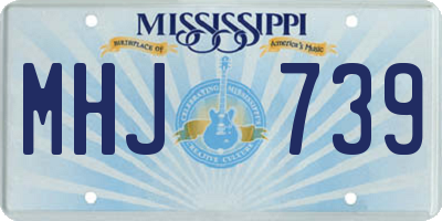 MS license plate MHJ739