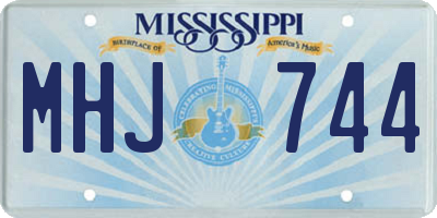 MS license plate MHJ744