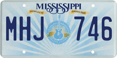 MS license plate MHJ746