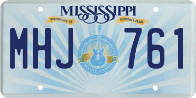 MS license plate MHJ761