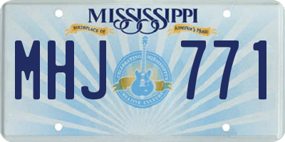 MS license plate MHJ771