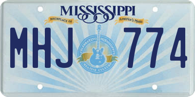 MS license plate MHJ774