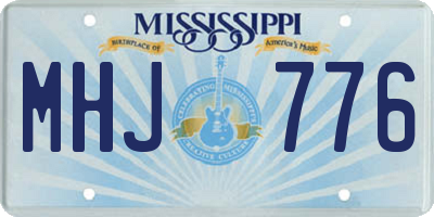 MS license plate MHJ776