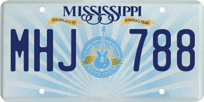 MS license plate MHJ788