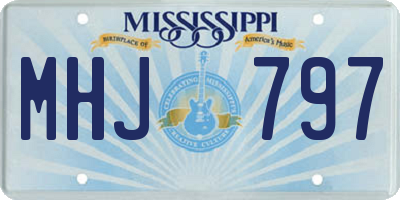 MS license plate MHJ797