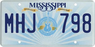 MS license plate MHJ798