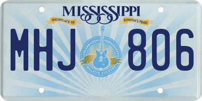 MS license plate MHJ806