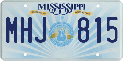 MS license plate MHJ815