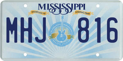 MS license plate MHJ816