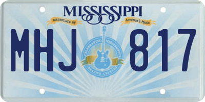 MS license plate MHJ817