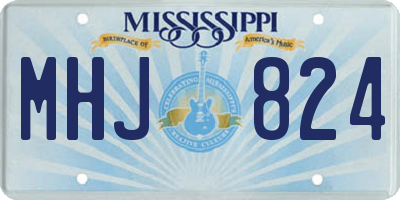 MS license plate MHJ824