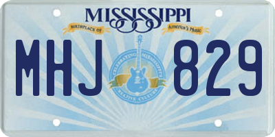 MS license plate MHJ829