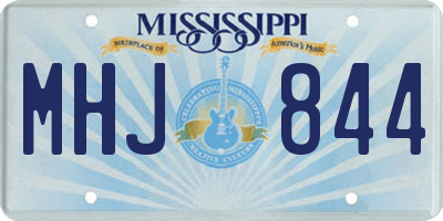 MS license plate MHJ844