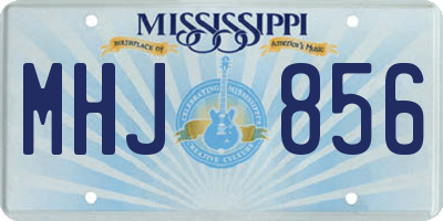 MS license plate MHJ856