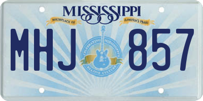 MS license plate MHJ857