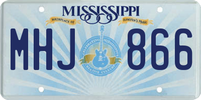 MS license plate MHJ866