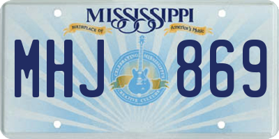 MS license plate MHJ869