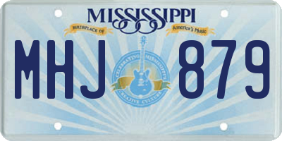 MS license plate MHJ879