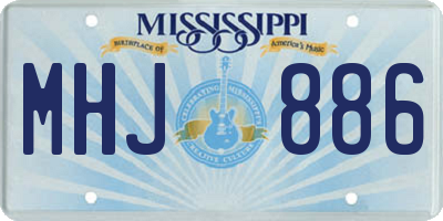 MS license plate MHJ886
