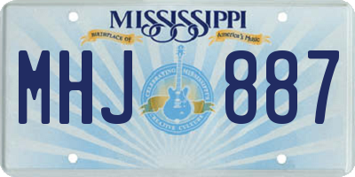 MS license plate MHJ887