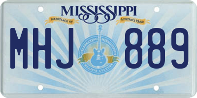 MS license plate MHJ889