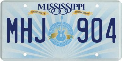 MS license plate MHJ904