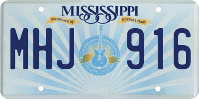 MS license plate MHJ916