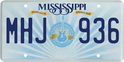 MS license plate MHJ936