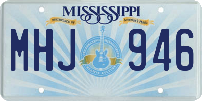 MS license plate MHJ946