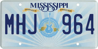 MS license plate MHJ964