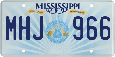 MS license plate MHJ966