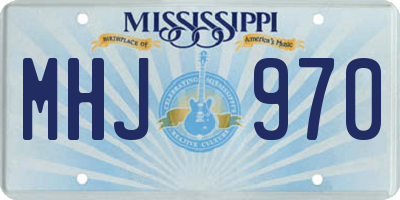 MS license plate MHJ970