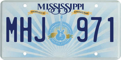 MS license plate MHJ971